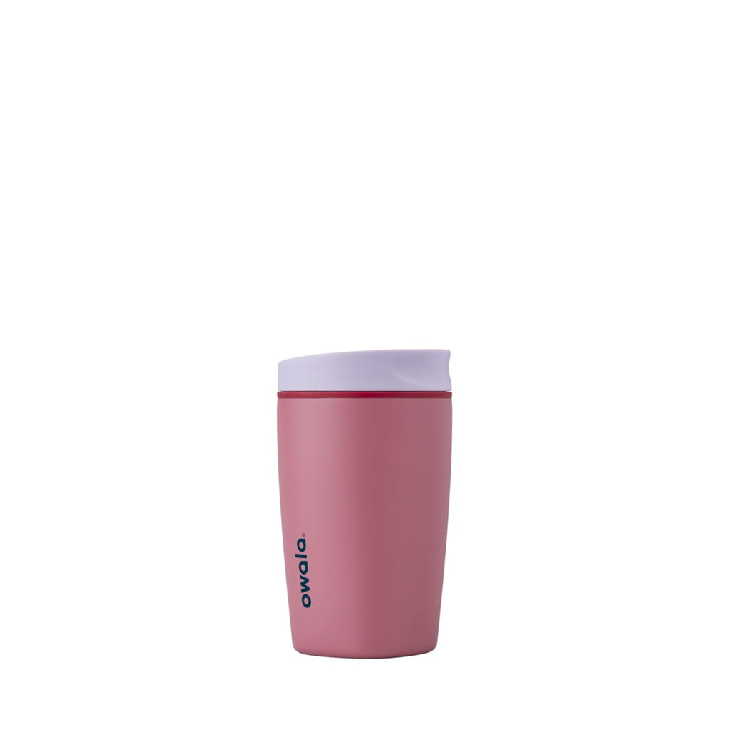 Owala SmoothSip Slider Insulated Stainless Steel Coffee Tumbler, Reusable Iced Coffee Cup, Hot Coffee Travel Mug, BPA Free 12 oz, Crochet Queen