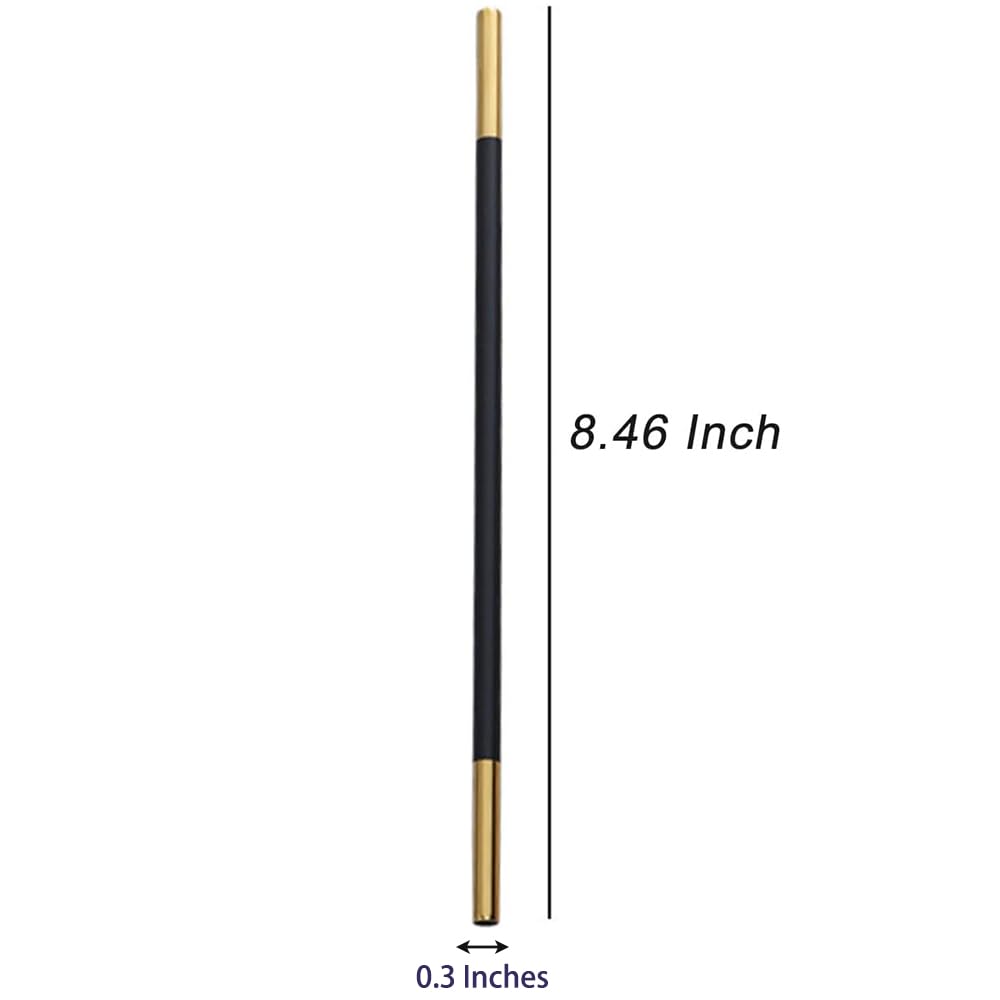 Stainless Steel Reusable Metal Straws,Extra Long Reusable Metal Straws,Metal Drinking Straws,Straight,Black gold,5 Pieces.