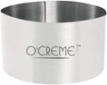 O'Creme Cake Ring Sturdy Stainless Steel Round Mousse Cake Ring Mold for Baking, Dessert Cake Decorating Pastry Rings 2-3/4 Inch Diameter x 1-1/2 Inch High