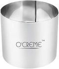 O'Creme Cake Ring Sturdy Stainless Steel Round Mousse Cake Ring Mold for Baking, Dessert Cake Decorating Pastry Rings 4 Inch Diameter x 3 Inch High