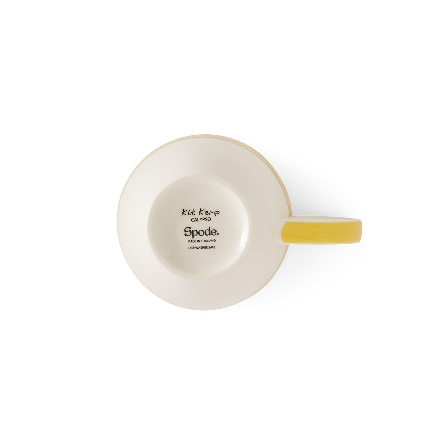 Spode Kit Kemp 17oz Calypso Mug | Vibrant Yellow | Porcelain | Dishwasher and Microwave Safe | For Coffee and Tea | Fabulous Gift | Home or Office Use