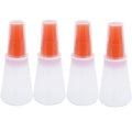 Silicone Oil bottle brush，BBQ/Pastry Basting Brushes,Silicone Cooking Grill Barbecue Baking Pastry Oil/Honey/Sauce Bottle Brush (4 PCS,orange)