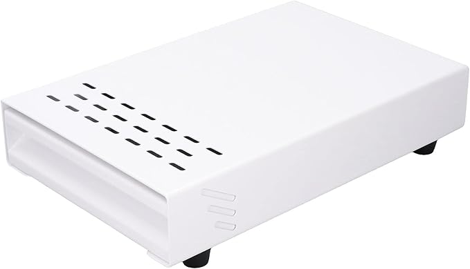 Coffee Knock Box Drawer, stainless steel Coffee Powder Box, Coffee Knock Box with Removable Rubber Strike Wood Pole and Non Slip Base (White)