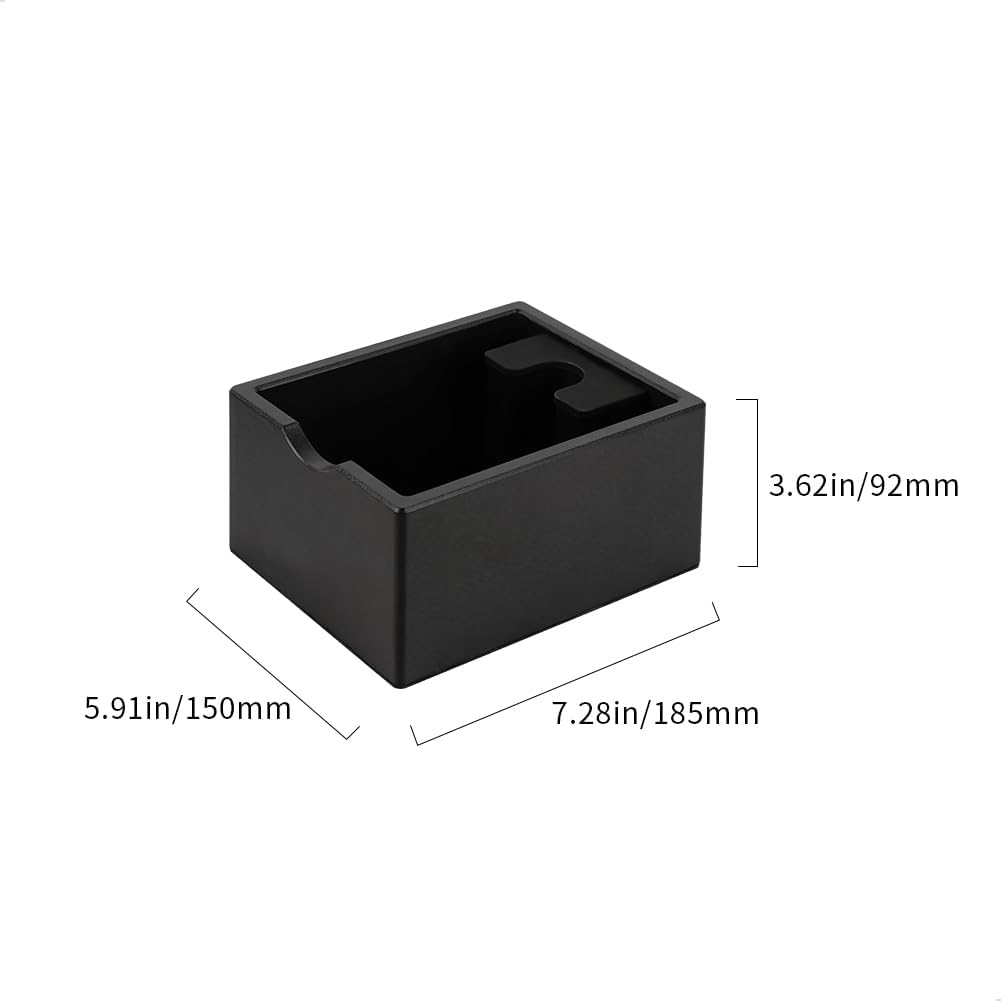 watchget Espresso Knock Box Portafilter Tamping Stand, Black