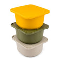 Babadoh Pizza Making Accessories | Pizza Dough Proofing Containers with Lids | Set of 3 | Multi Yellow (1 Dough, 1 Olive, 1 Yellow) | Original Size (make 12" Pizzas)