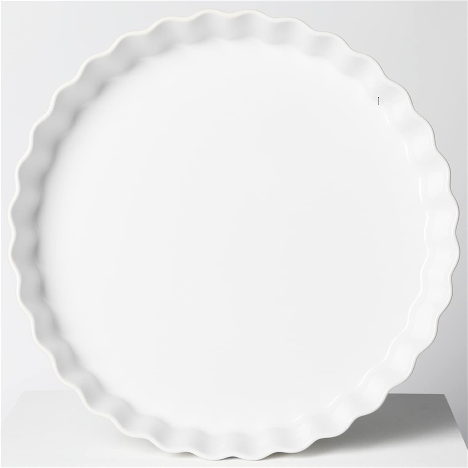 ONTUBE Ceramic Pie Pans, White, 11 Inches