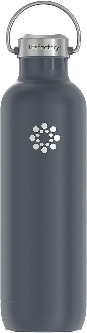 Lifefactory 16 oz Stainless Steel Sports Bottle with Chug Cap