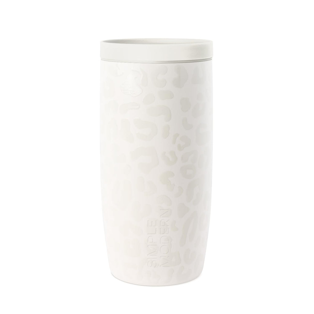 Simple Modern Insulated Travel Coffee Mug 360° Lid | 16oz | Leopard