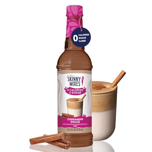 Jordan's Skinny Syrups, Cinnamon Dolce Coffee Syrup, Sugar Free, Zero Calorie Drink Flavoring & Mixes, 25.4 Ounces (Pack of 2)