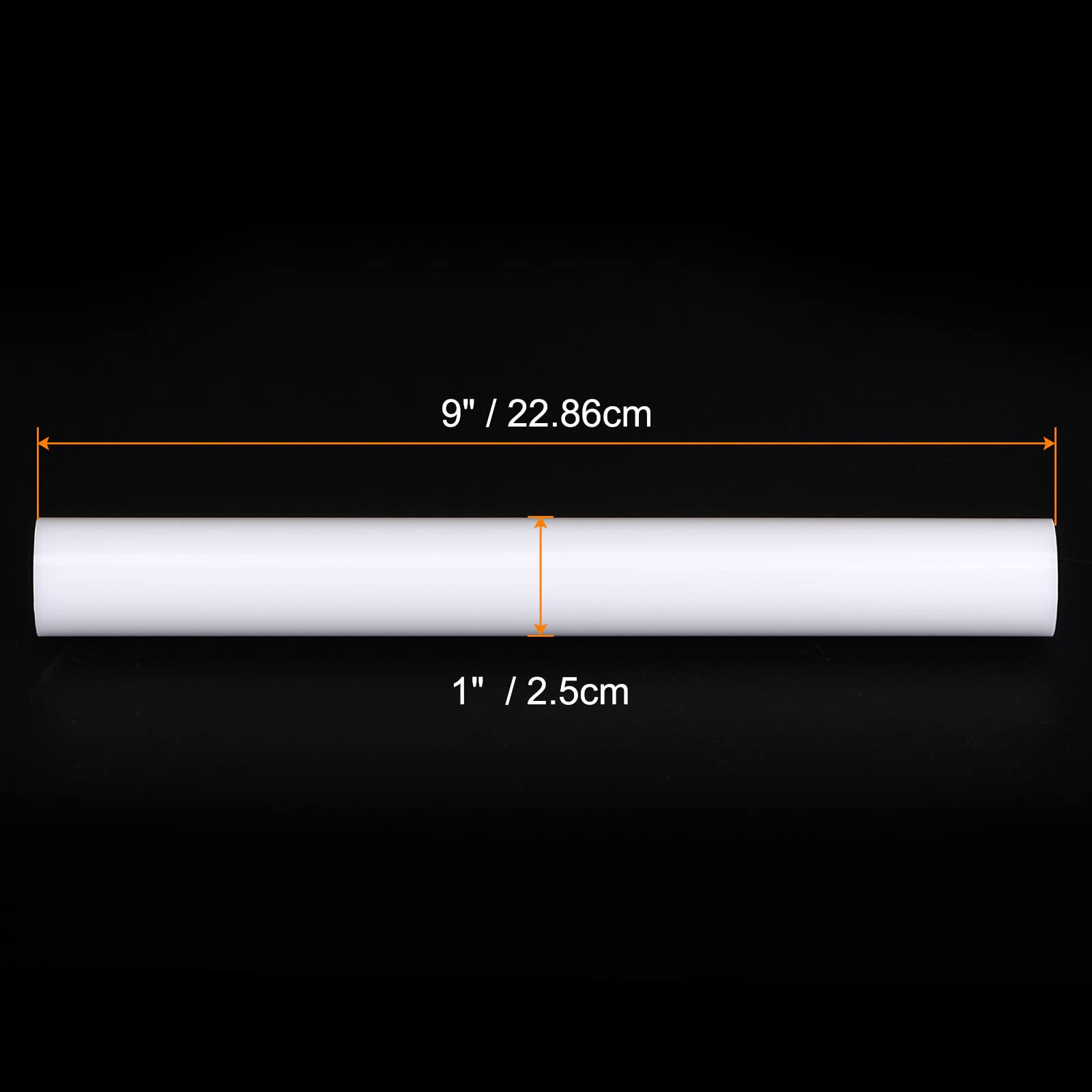 HARFINGTON Acrylic Clay Roller 9 Inch x 1 Inch Solid Non-Stick Plastic Round Tube Roller Polymer Clay Rod Fondant Rolling Pin for Shaping, Sculpting, Modeling DIY Crafts, White