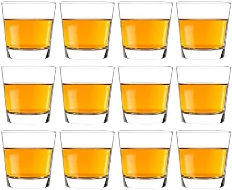 Vikko Shot Glasses, Set of 12 Small Liquor and Spirit Glasses, Durable Tequila, Alcohol and Espresso Shots, 12 Piece Large Shooter Glass Set (Traditional)