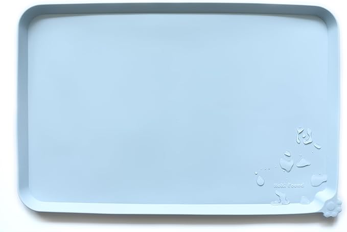 Hoki Found XX-Large Silicone Pet Feeding Mats - Non Slip Cat Dog Bowl Mats - Waterproof for Carpet - Dark Olive — 24" x 16"