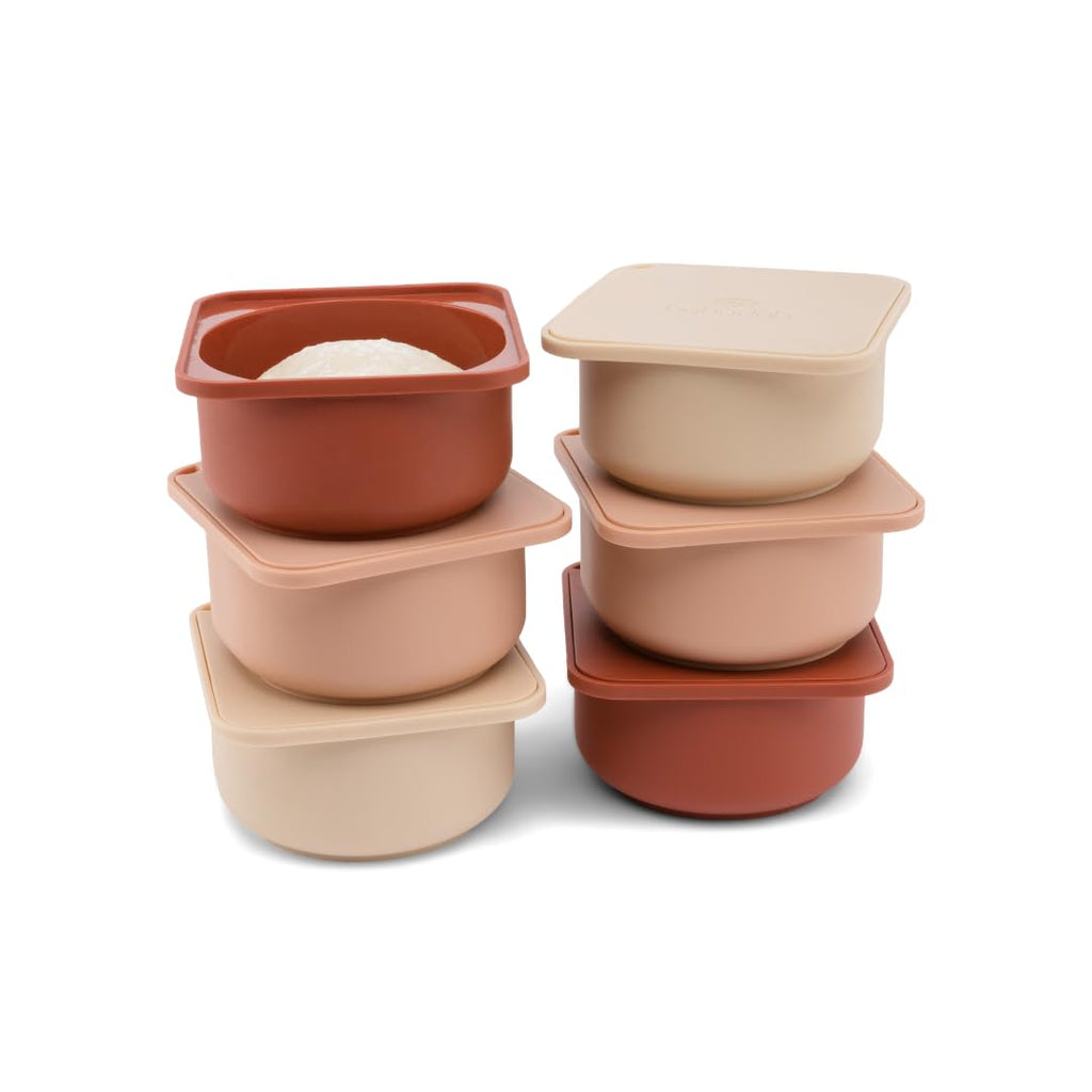 Babadoh Pizza Dough Proofing Silicone Containers with Lids | Pizza Making Accessories | Set of 6 | Multi Spice (2 Sesame, 2 Scallop, 2 Nduja) | Original Size (make 12" Pizzas)