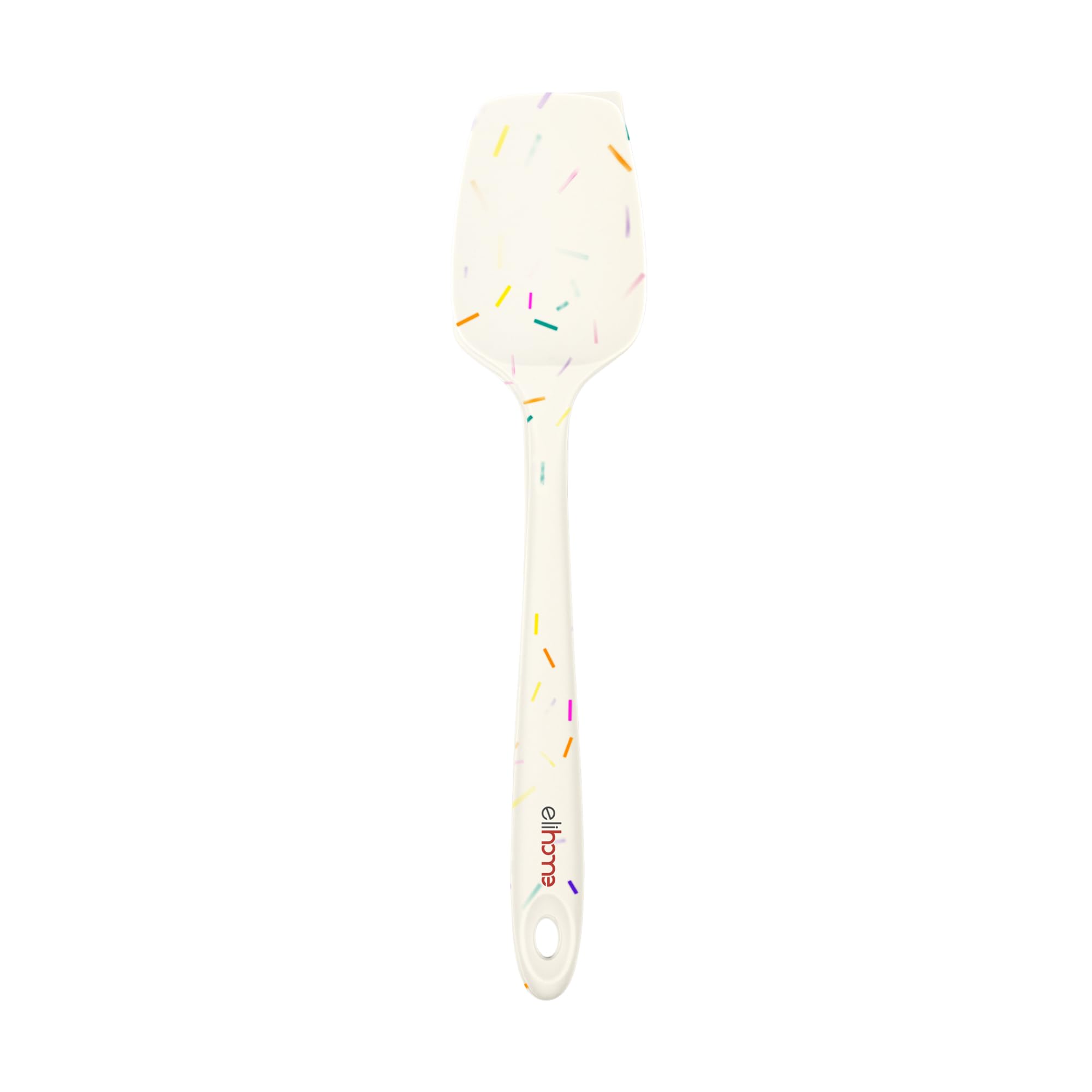 Elihome Classic Silicone Spoonula - Non-Stick Heat Resistant Silicone Scraper Spatula for Mixing, Serving, Scraping, Stirring, and More - 11 Inch, Sprinkles
