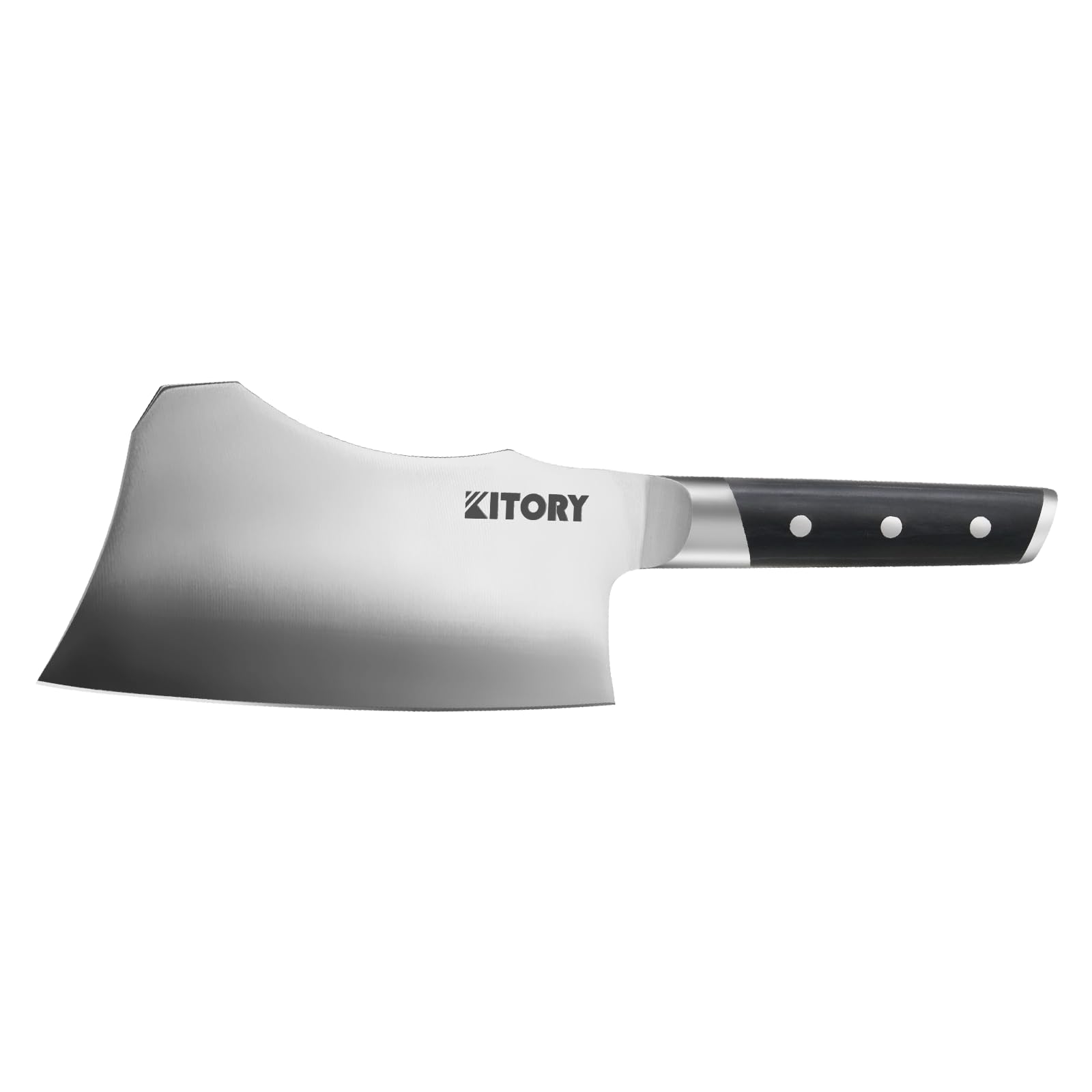 Kitory Meat Cleaver for bones and frozen meat - 7 inch German High Carbon Stainless Steel Kitchen Chopping Knife Blade, Ergonomic Wodden Handle with Enhanced Bolster - Gifts Box Included