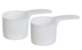 70 mL Plastic Measuring Packaging Scoop (=70 cc/ = 4.73 Tablespoon/ = 2.37 fl oz/ = 0.3 Cup), Meidum Handle - to Measure and Dispense Spices, Granules, Powders, for Seeds Packing (2)