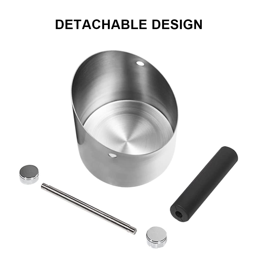 Ompellus Espresso Knock Box, Stainless Steel Coffee Puck Knock Box (Black)