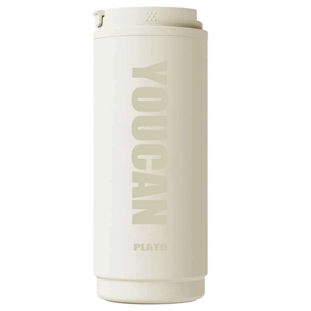 14oz Travel Coffee Tumbler,Travel Coffee Mug for Men or Women,Thermal Cup for Hot and Cold Drinks, To Go Coffee Cup,Stainless Steel Insulated Travel Coffee Tumbler with Leak Proof Lid, Tea Mug,White