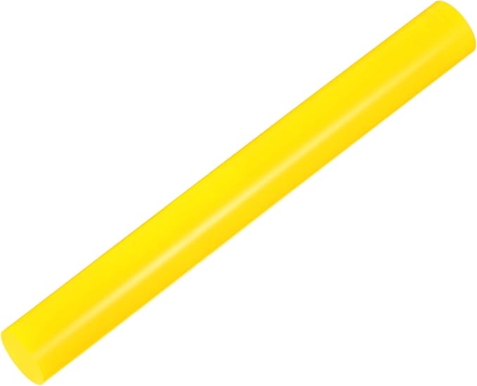 HARFINGTON Acrylic Clay Roller 9 Inch x 1 Inch Solid Non-Stick Plastic Round Tube Roller Polymer Clay Rod Fondant Rolling Pin for Shaping, Sculpting, Modeling DIY Crafts, Yellow