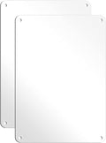 White Blank Metal Sign,10 x 7 Inches Sturdy Rust Free Aluminum Metal Signs White Color Blank Sign, Waterproof, Easy Mounting, Indoor or Outdoor Use (2)