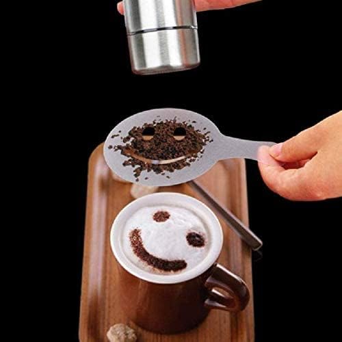 KDDOM 16 Pcs Foam Latte Art Stencils for Latte Cappuccino Coffee Decorating Tools