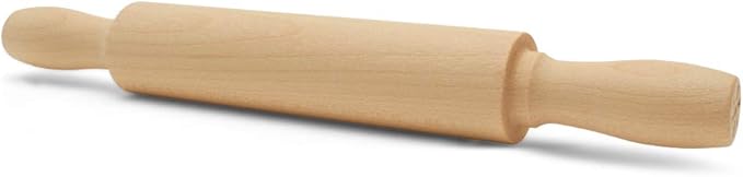 Wooden Mini Rolling Pin, 7 Inches Long, Pack of 12, Perfect for Fondant, Pasta, Baking in the Kitchen, Play-doh, Crafting and Imaginative Play, by Woodpeckers