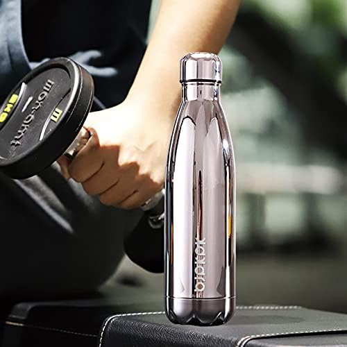 BJPKPK 17oz Insulated Stainless Steel Water Bottles,Sports Water Bottles Keep Cold for 24 Hours and Hot for 12 Hours,BPA Free for Travel,Shining Purple