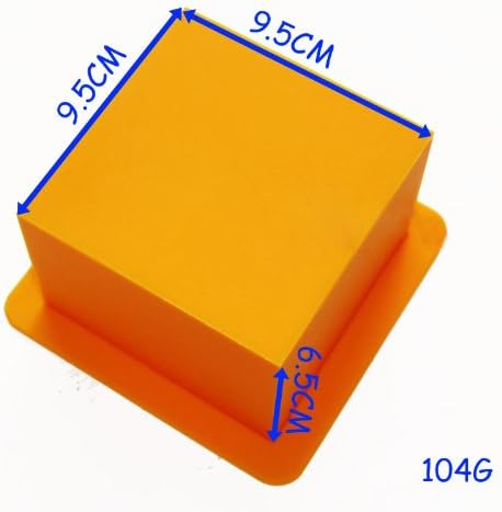 X-Haibei Large Cube Square Silicone Mold for Soap, Candle, Resin, Cake, and Cheese - 500ml, Food-Grade, Easy Release, Perfect for Beginners