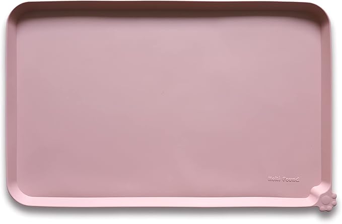 Hoki Found XX-Large Silicone Pet Feeding Mats - Non Slip Cat Dog Bowl Mats - Waterproof for Carpet - Dark Olive — 19" x 12"