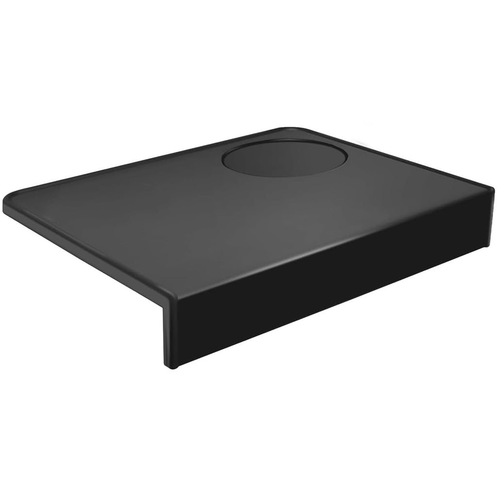 DIBTSA Espresso Tamping Mat, Silicone Coffee Tamper Mat with Corner Edge Tamp Support Station for Countertop, Barista Tools, Espresso Accessories, Black