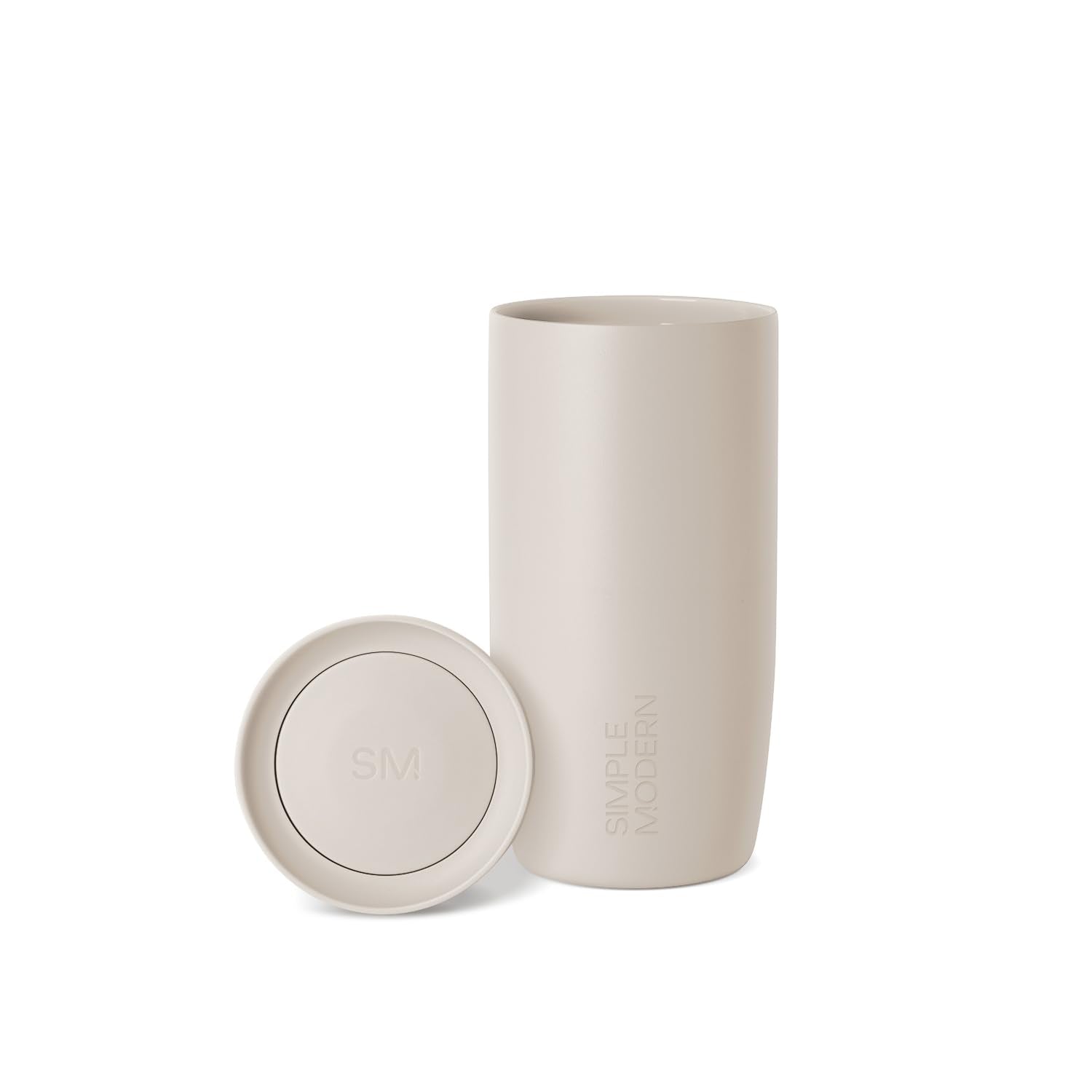 Simple Modern Insulated Travel Coffee Mug 360° Lid | 16oz | Beige