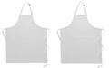 Pomp White 2 Pack Premium Bib Aprons | Adjustable Neck + 2 Pockets | Water + Oil Resistance | Kitchen Cooking Aprons For Men & Women