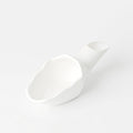 Coffee Bean Measuring Scoop with Funnel Coffee Bean Dosing Cup Ceramic Ground Coffee Spoon For Coffee Tea Sugar Flour (White)