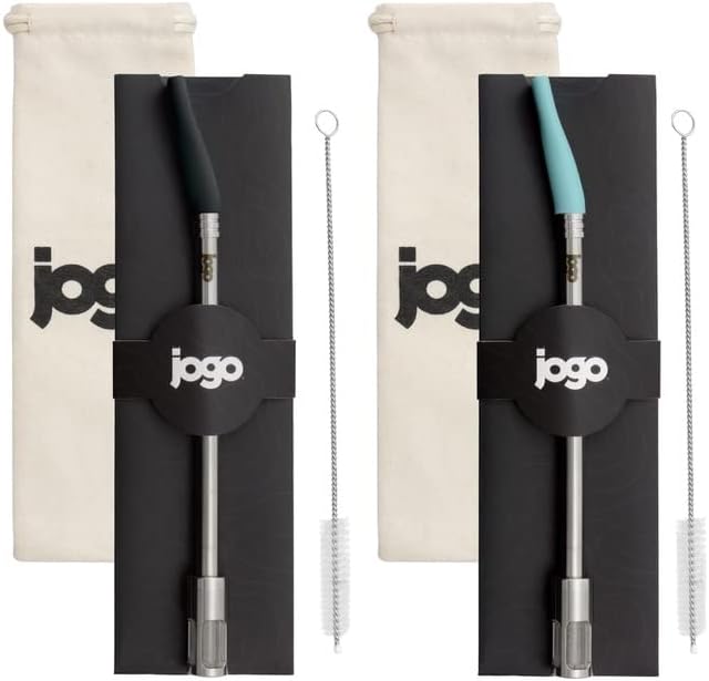 JoGo - Portable Coffee and Tea Brewing Straw - Reusable Coffee Maker Made of Stainless Steel with Single Serve Strainer - Filter Function for Hot and Cold Brew - Ideal for Coffee and Loose Leaf Teas
