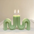 2 Pack 6 inch + 7 inch Twist Candle Molds - Geometric Resin & Silicone Molds for Candles & Soap - Nordic Geometric Line