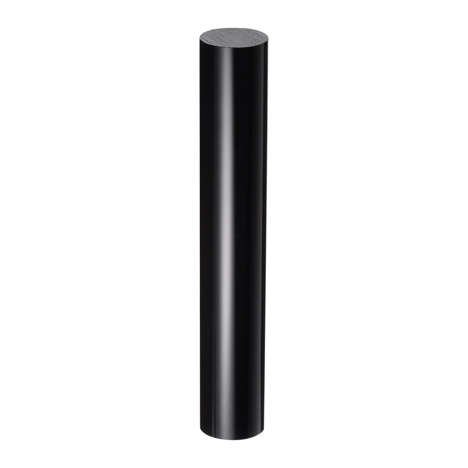 HARFINGTON Acrylic Clay Roller 6 Inch x 1 Inch Solid Non-Stick Plastic Round Tube Roller Polymer Clay Rod Fondant Rolling Pin for Shaping, Sculpting, Modeling DIY Crafts, Black