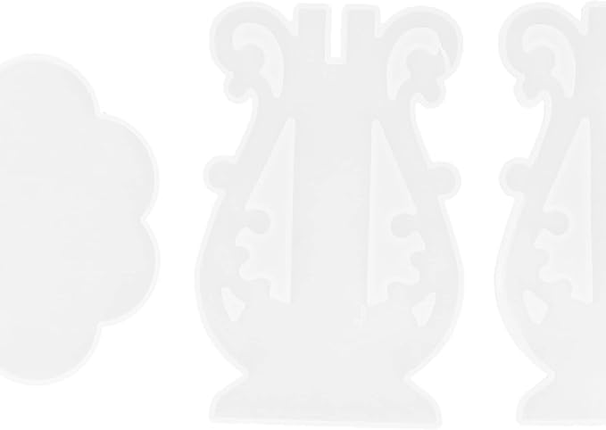 3Pcs DIY Silicone Flower Pot Shelf Mold Easy Demoulding Unique Shape Suitable for Resin Crafts (European Mold 60-732)