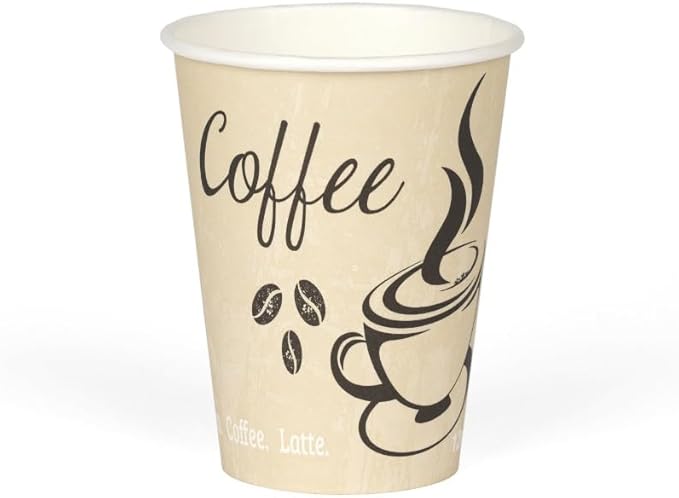 Smygoods Disposable Coffee Cups, To Go Paper Hot Cups, Classic Design (12 OZ, 100 Count) For Hot Beverages, Coffee, Tea, Espresso, Cocoa - Vasos Para Cafe
