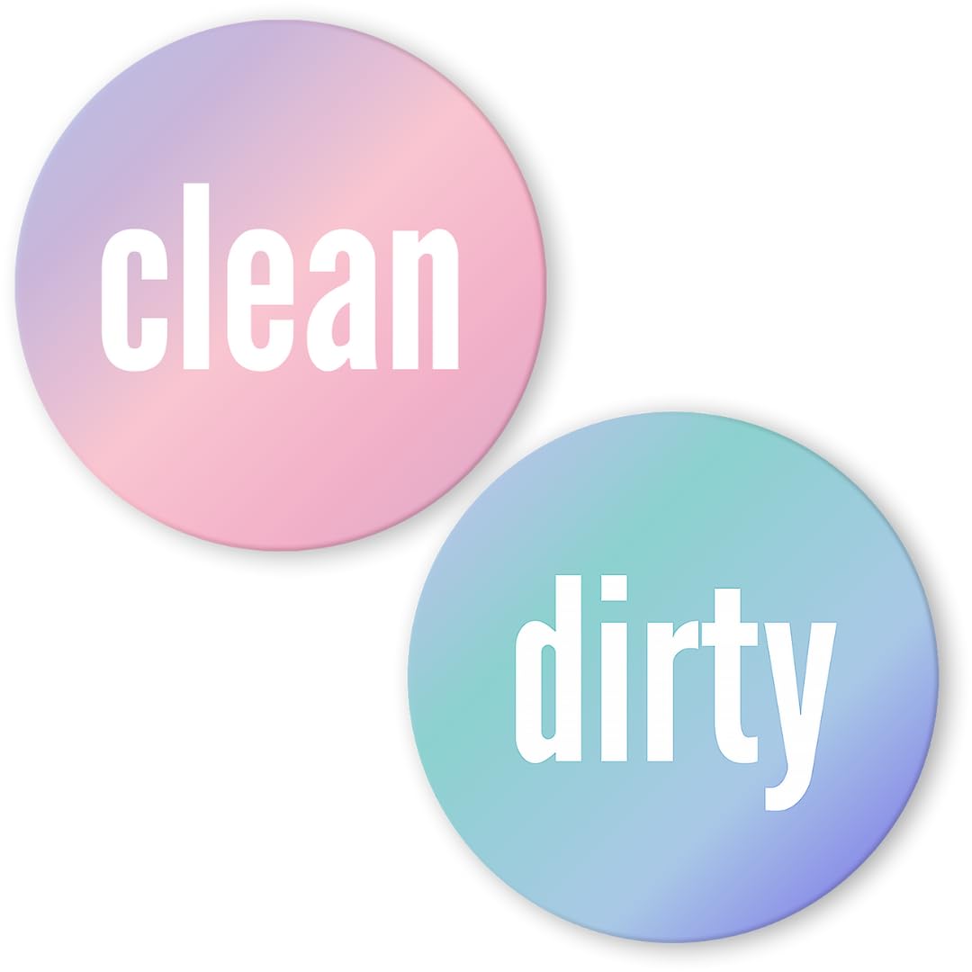 Dirty Clean Dishwasher Magnet - Essential Home Kitchen Gadget with Bold Visibility - Water Resistant & Universal Dishwasher Magnet Clean Dirty Sign for All Dish Washers