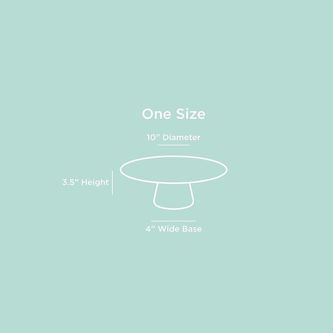 The Cake Stand -10" Ceramic Pedestal Cake Stand with Gloss Finish - Modern Display for Cakes, Cupcakes, Cookies & More - Perfect for Weddings, Birthdays & Baby Showers (Black)
