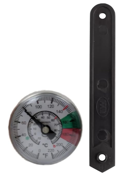 Rattleware Thermometer, Genuine Milk Frothing Thermometer and Barista Thermometer, Fast Readout and Clear Temperature Targets / 7" Probe, 1" Dial