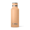 RTIC 16oz Journey Water Bottle Ceramic Lined Metal Stainless Steel Vacuum Insulated, BPA Free, Reusable, for Water, Hot and Cold Drinks, Travel, Sports, Camping, Peach Tea