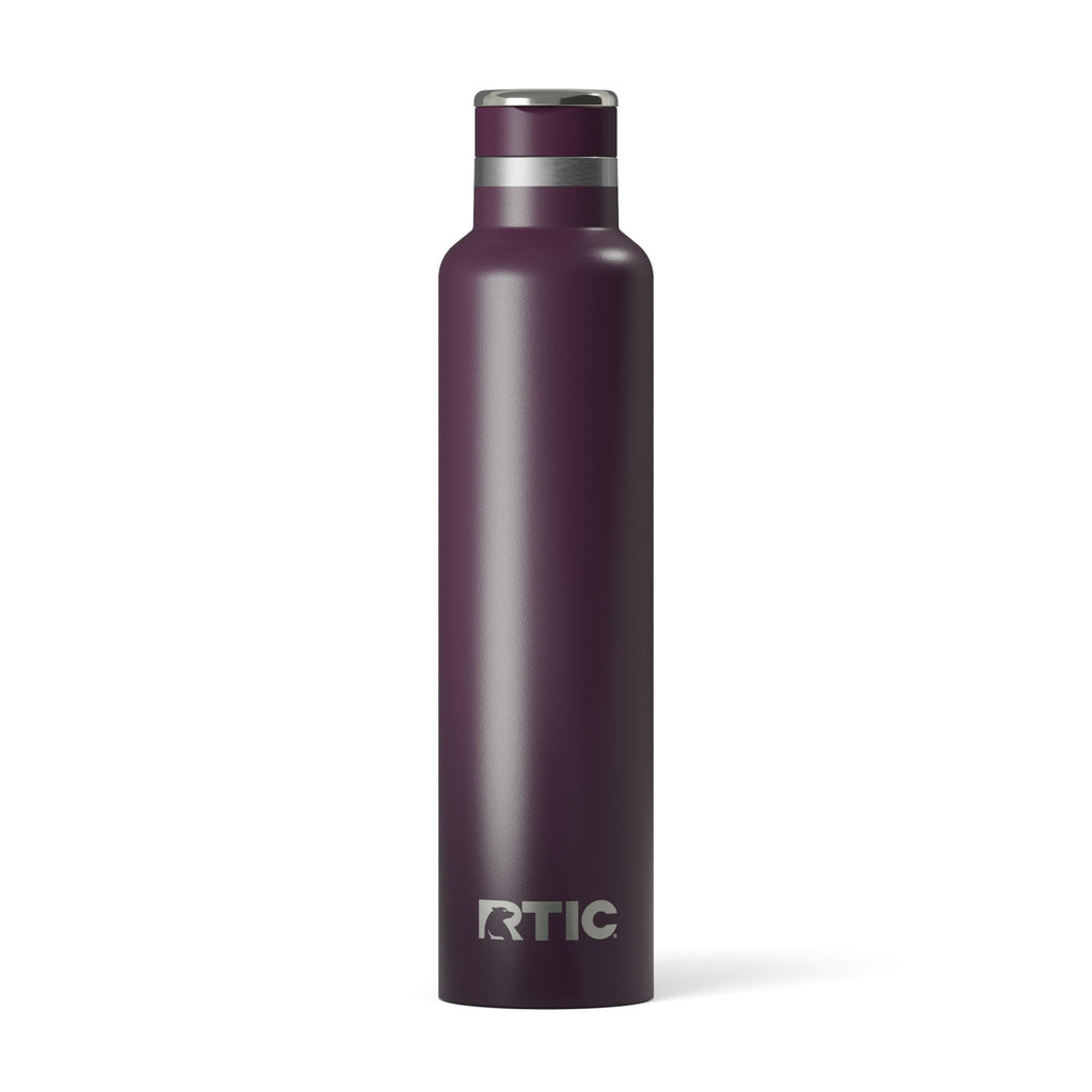 RTIC 26oz Journey Water Bottle Ceramic Lined Metal Stainless Steel Vacuum Insulated, BPA Free, Reusable, for Water, Hot and Cold Drinks, Travel, Sports, Camping, Plum