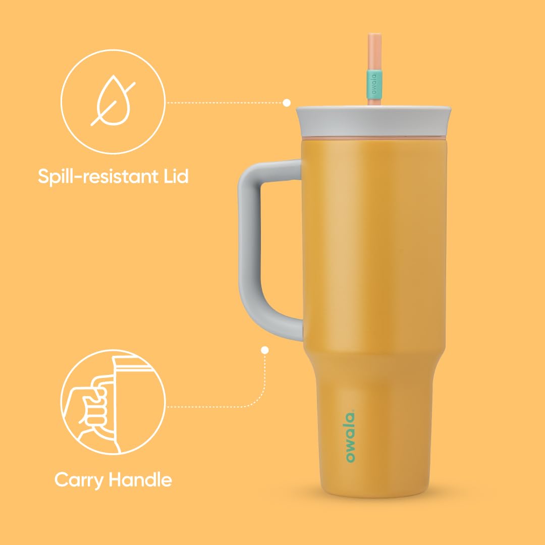 Owala Tumbler Stainless Steel Water Bottle 40 oz Tropical