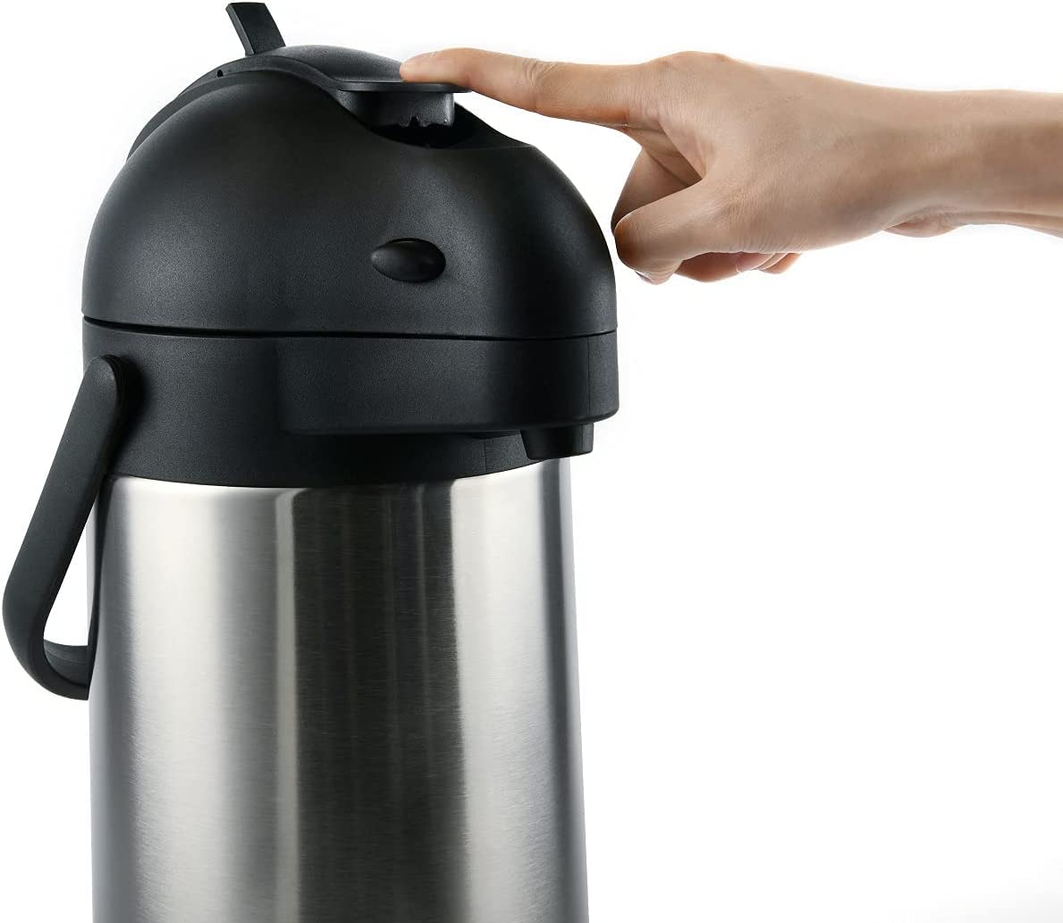 Heritage66 3L Airpot Coffee Dispenser, Stainless Steel Triple-Wall Vacuum Insulated Pump Pot, Thermal Coffee Server Keeps Drinks Hot 12 Hrs/Cold 24 Hrs, Ideal for Home, Office, Parties