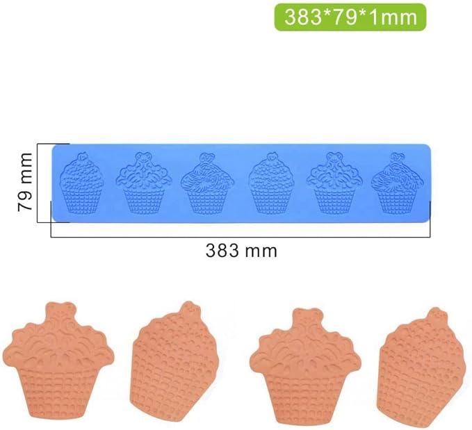 Cupcake Silicone Mold 3D Cupcake Fondant Lace Pad Cake Silicone Mold Cake Fondant Silicone Mold Fondant Clay Mould for Sugarcraft Polymer Clay Cupcakes Chocolate Candy