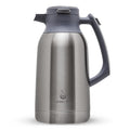 IDEUS Thermal Coffee Carafe, Stainless Steel Double Wall Insulated Vacuum Flask, Water Jug Coffee Server and Beverage Dispenser, Heat and Cold Retention (Metallic, 68, Fluid Ounces)