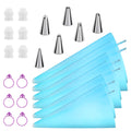 Kasmoire 24Pcs Cake Decorating Kit with 6 Piping Tips & Reusable Bags
