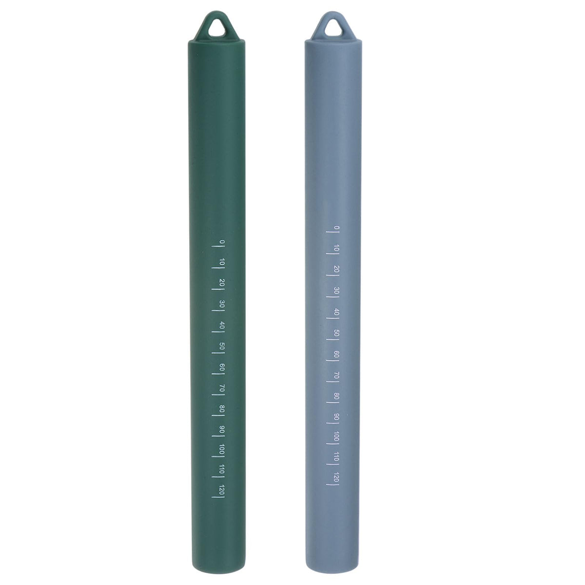HARFINGTON 2pcs Silicone Rolling Pin 10" Stainless Silicone Surface Non-Stick Stainless Steel Inner Core Dough Roller Kitchen Roller for Baking Pastry Pizza Fondant Bread, Green,Dark Green