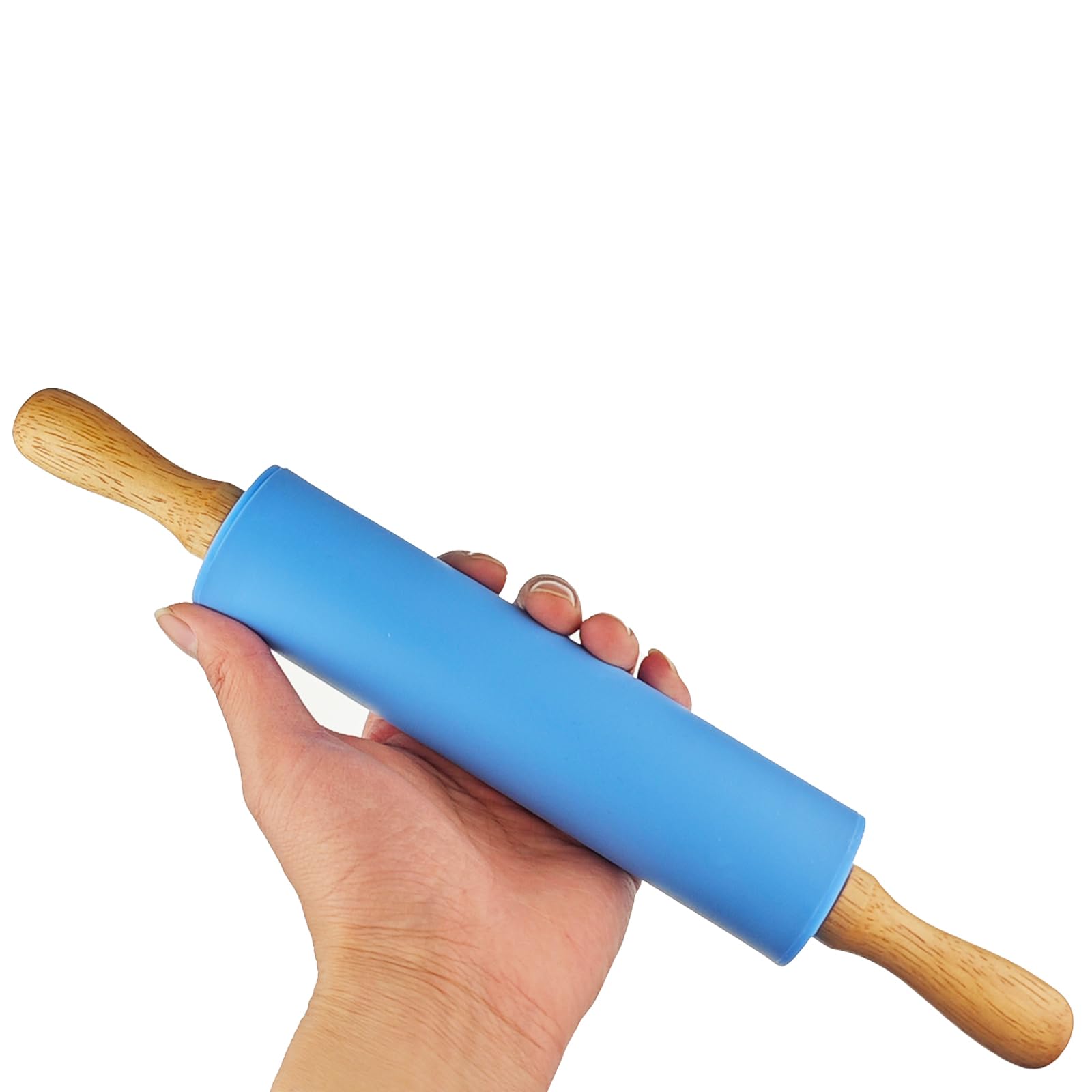Miokun 6 Pack Small Rolling Pin for Kids, Kids Rolling Pin for Home Kitchen (6 colors) (12 Inch)